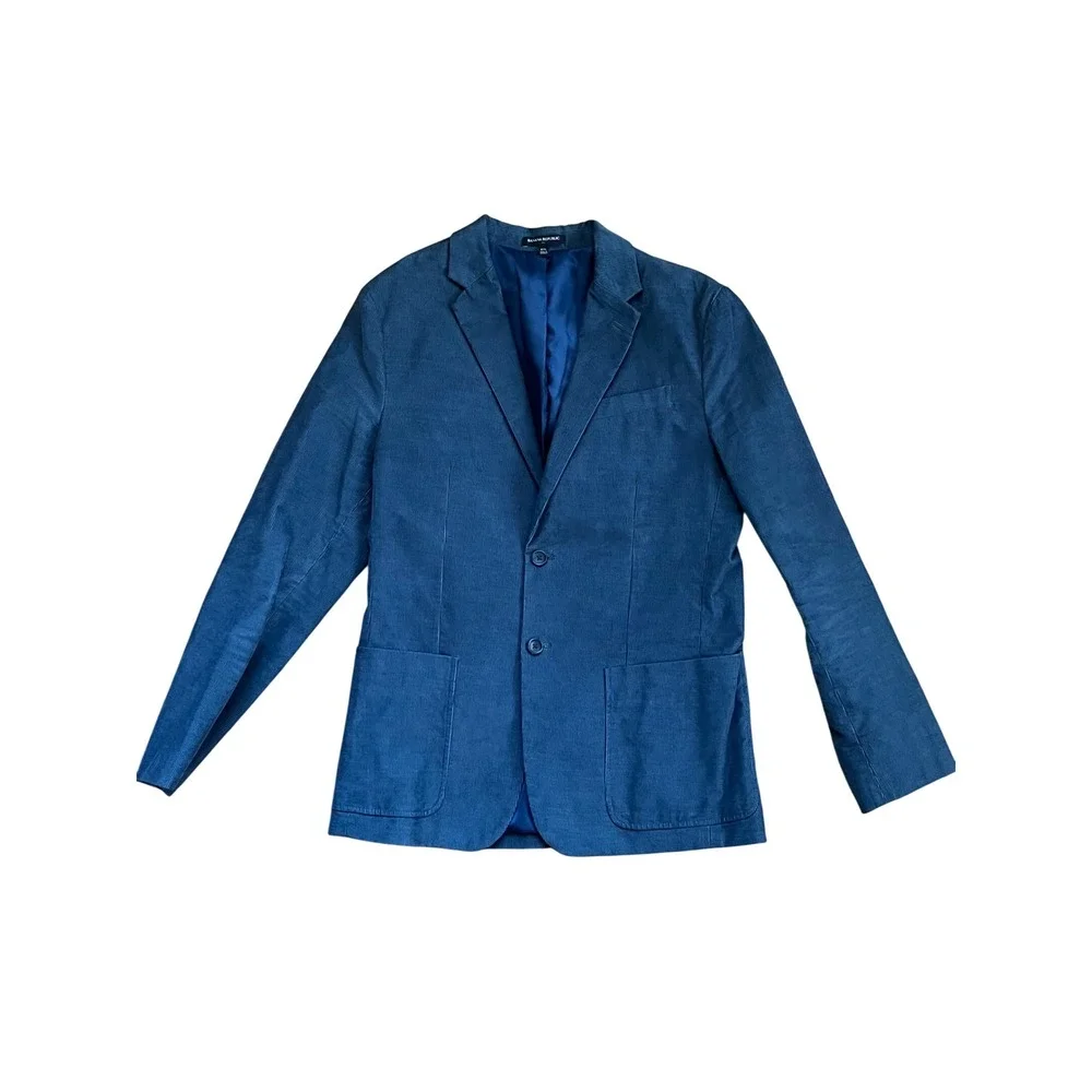 Banana Republic 42L Slim Fit Blue Corduroy Blazer‎ Jacket Men